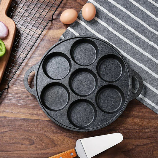 Cast Iron 7-Hole Cooking Pan | Non Stick Pan