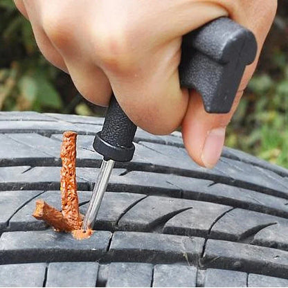 Easy-to-Use Puncture Tire Repair Kit with 30+30 Rubber Strip