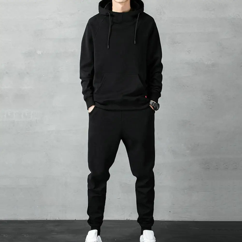 Classic Men Tracksuit - Hooded Sweatshirt and Comfy Pants