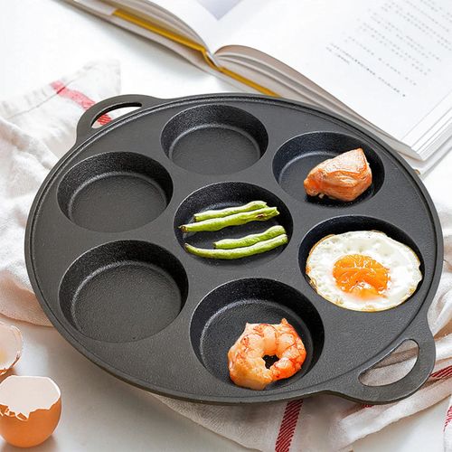 Cast Iron 7-Hole Cooking Pan | Non Stick Pan