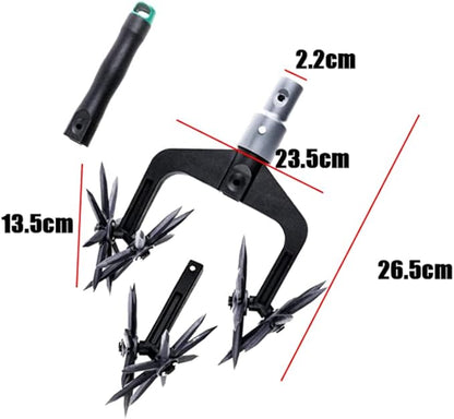 Garden Aerator Rotary Cultivator Tool | Heavy Duty Weeder Tool for Garden