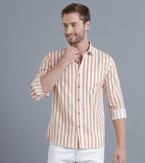 Striped Cotton Shirt For Men | Cotton Casual Shirt