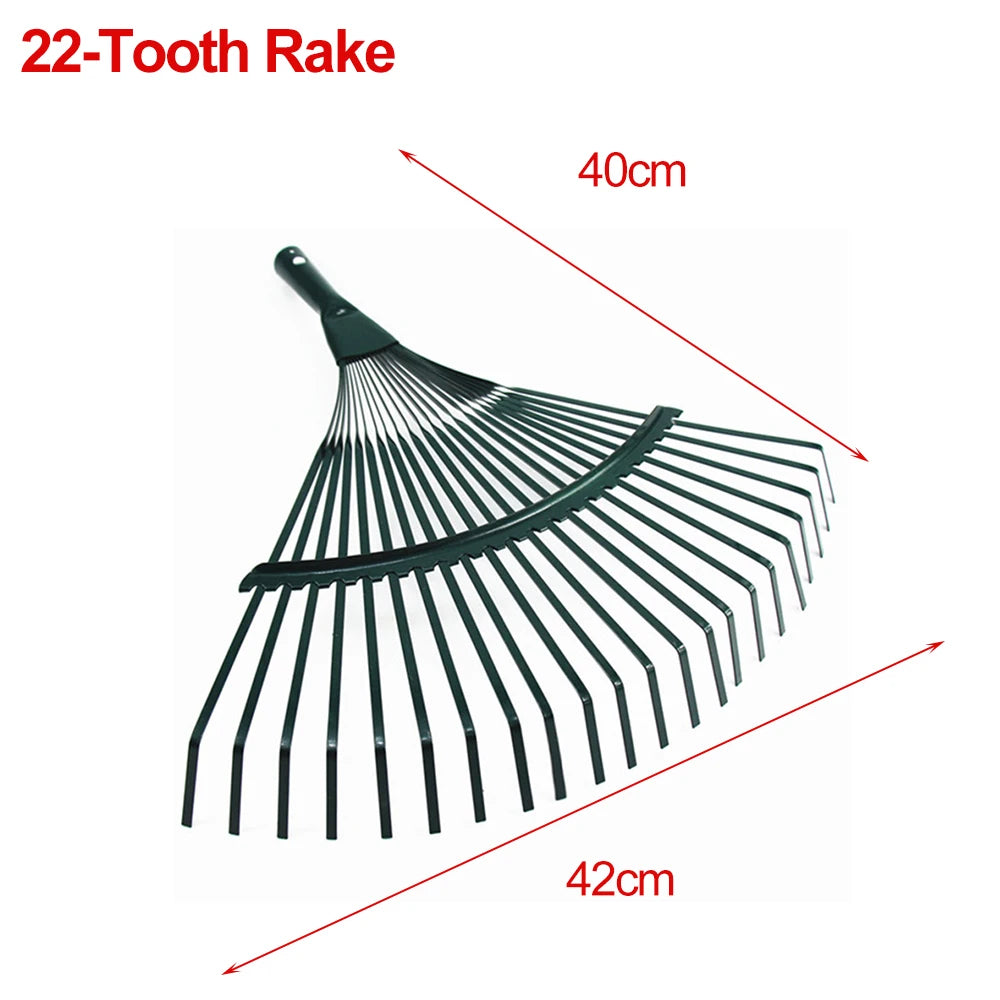 22-Tooth Garden Leaf Rake | Home Garden Ripper Tool