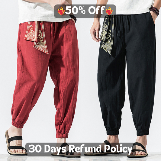 Men's Embroidered Harem Pants | Casual Pants for Men - hookupcart