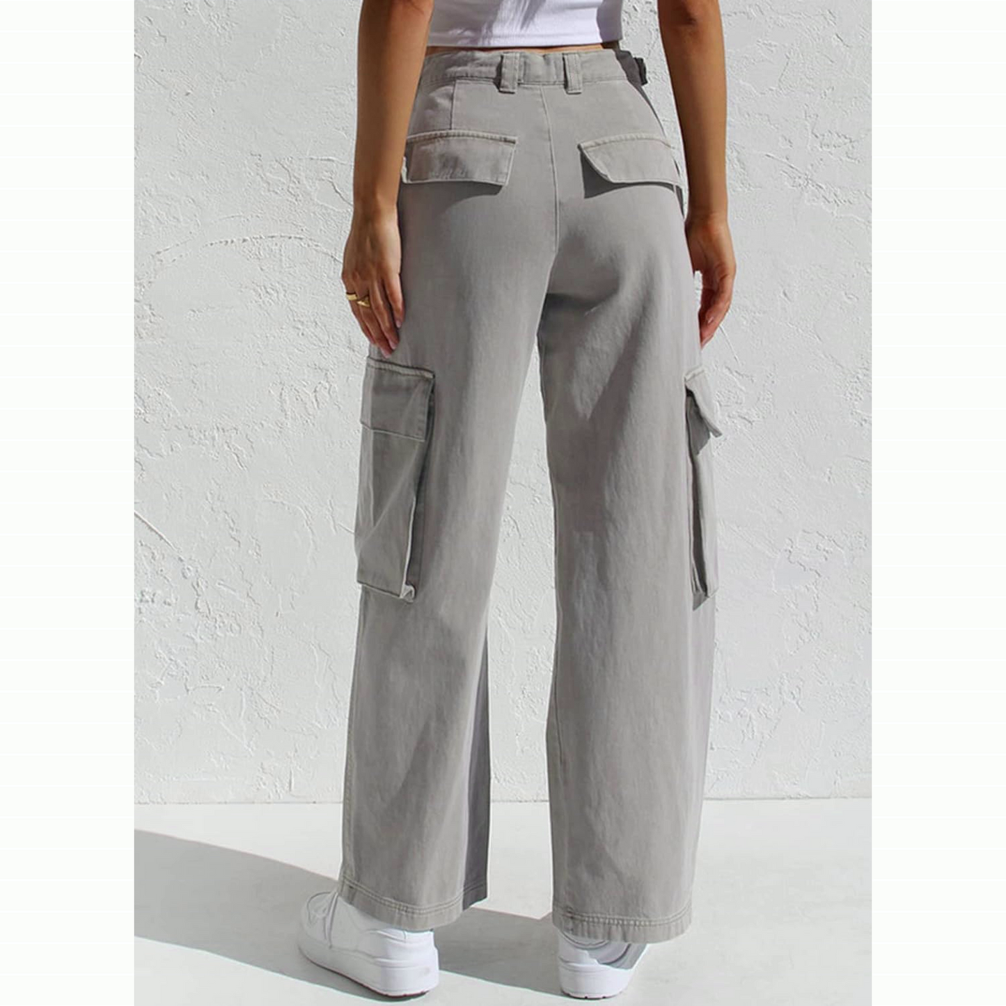 Women Cargo Pant , Stretchable pant , High rise Full length