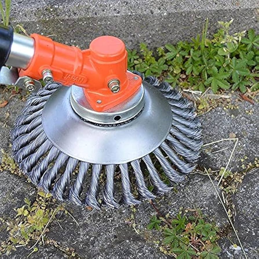 Steel Wired Wheel Weed Remover | 8-Inch Stainless Steel Universal Grass Trimmer Head