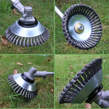 Steel Wired Wheel Weed Remover | 8-Inch Stainless Steel Universal Grass Trimmer Head