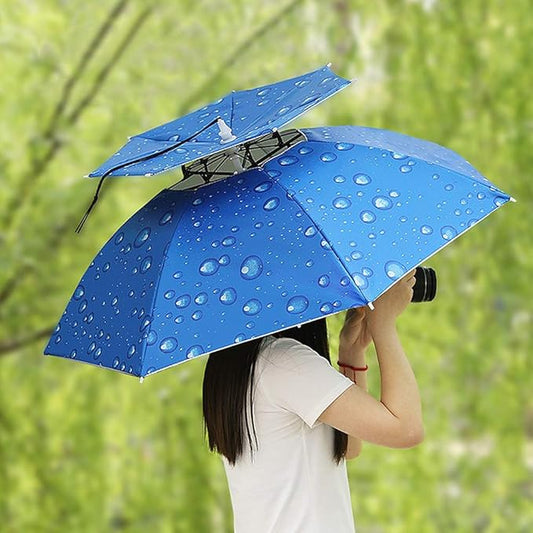 Double Layer Umbrella Hat - Protection from Sun and Rain