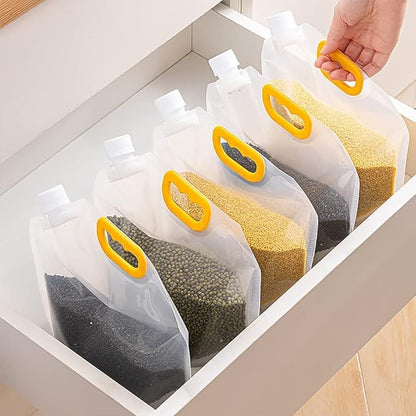 Transparent Kitchen Storage Bag Grain Moisture-proof Sealed Bag - Set of 4