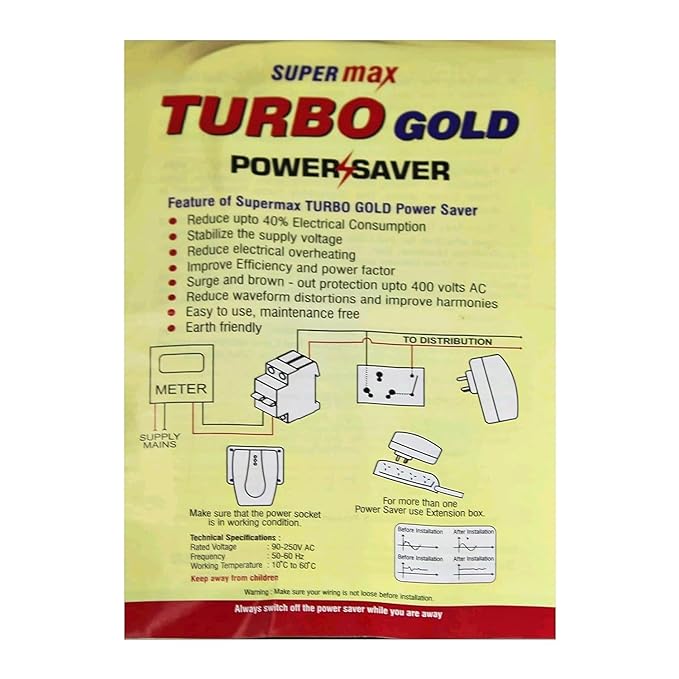 Turbo Gold Power Saver Device, Electricity saving device