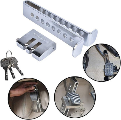 Anti-Theft Car Clutch Pedal Lock | Stainless Steel Security Lock System for All Cars