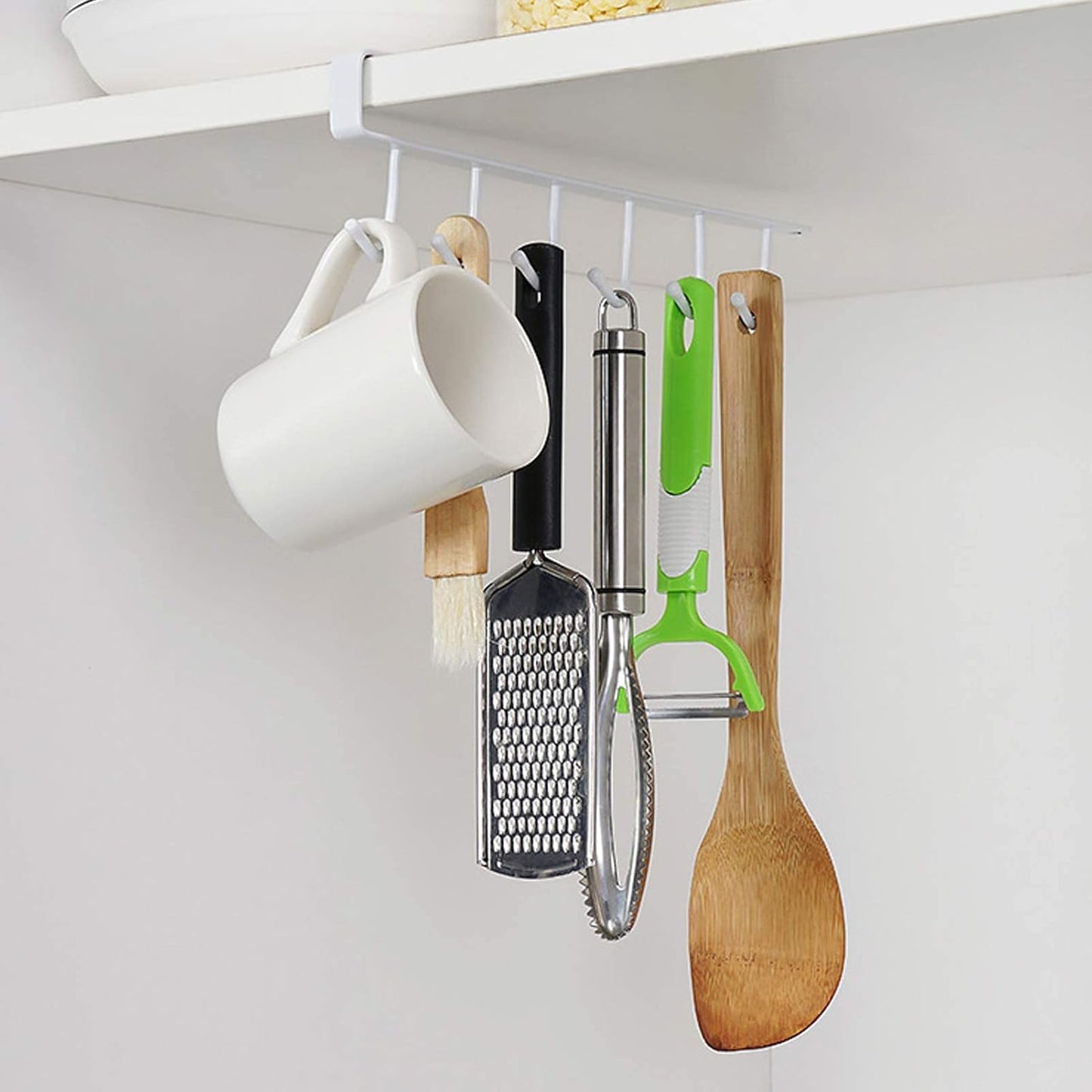 Punch-free Cupboard Iron Hooks | Kitchen Cupboard Under Shelf Mug Cup Hanger