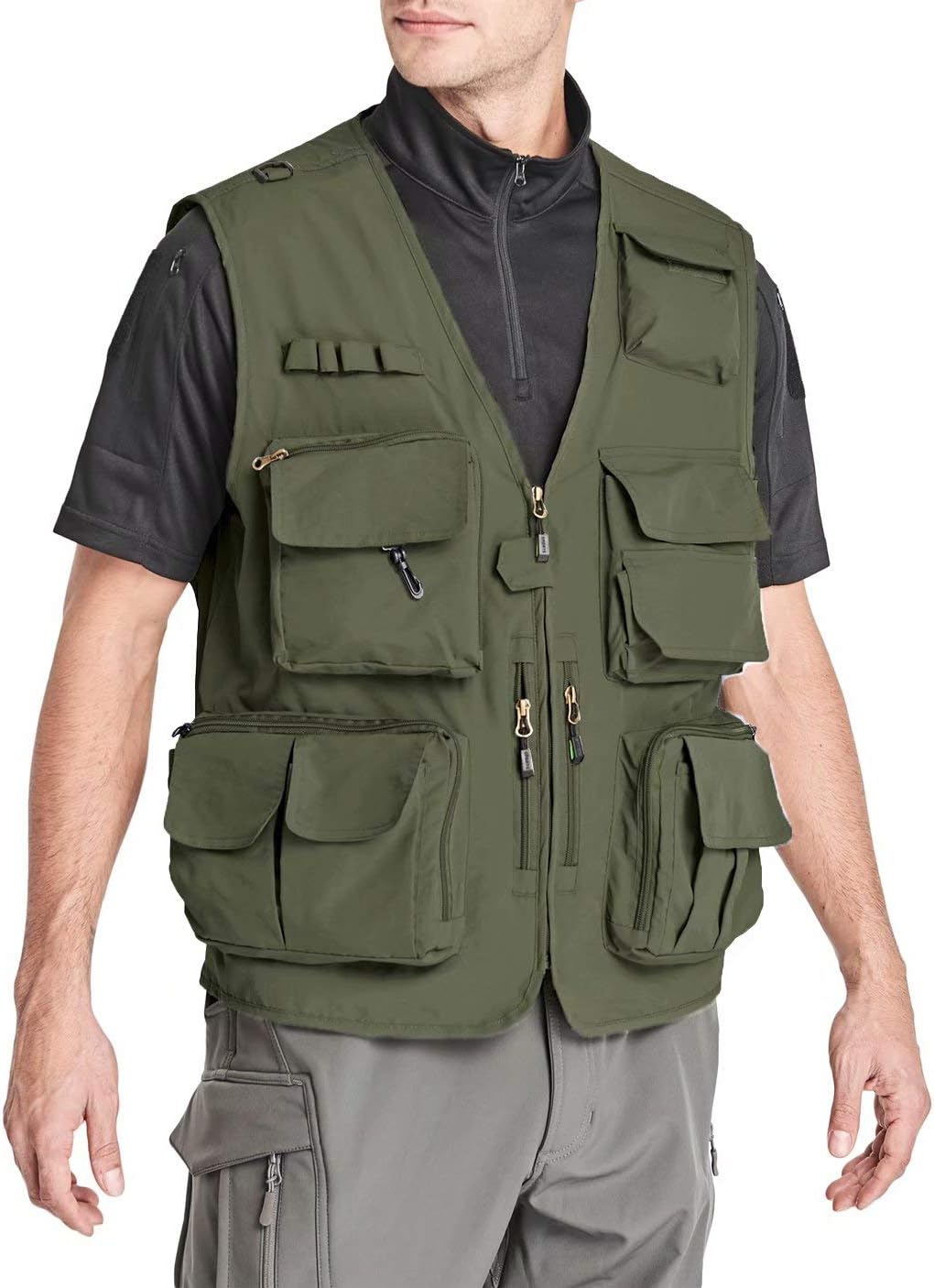 Men's Cargo Vest, Casual Outdoor Vest, Fishing Multi pocket vest - hookupcart