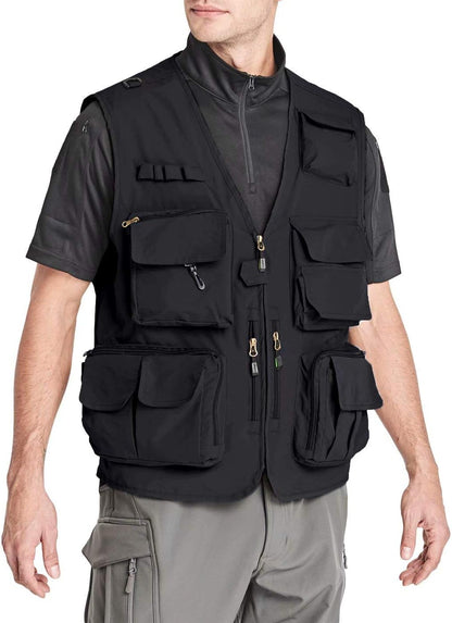 Men's Cargo Vest, Casual Outdoor Vest, Fishing Multi pocket vest - hookupcart