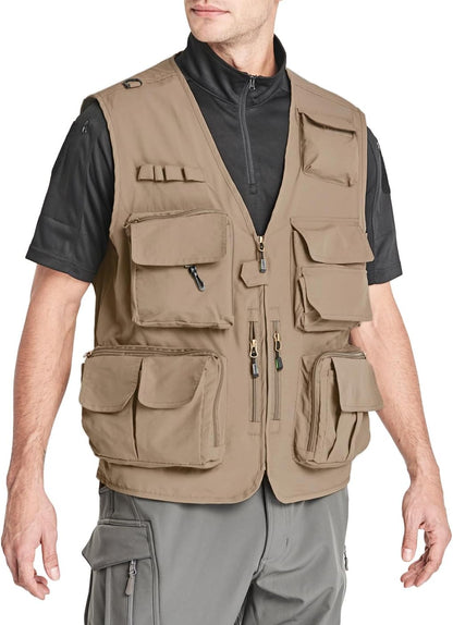 Men's Cargo Vest, Casual Outdoor Vest, Fishing Multi pocket vest - hookupcart