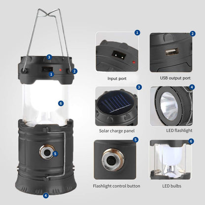 Solar Rechargeable Lantern Outdoor Camping Lamp