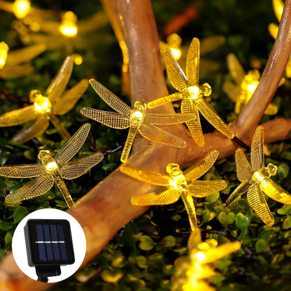 Dragonfly Solar String Lights | Indoor & Outdoor Waterproof Fairy Lights