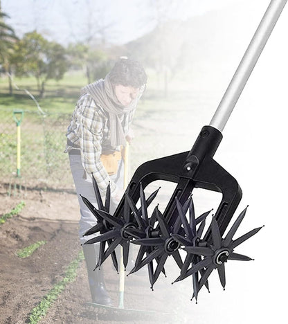 Garden Aerator Rotary Cultivator Tool | Heavy Duty Weeder Tool for Garden