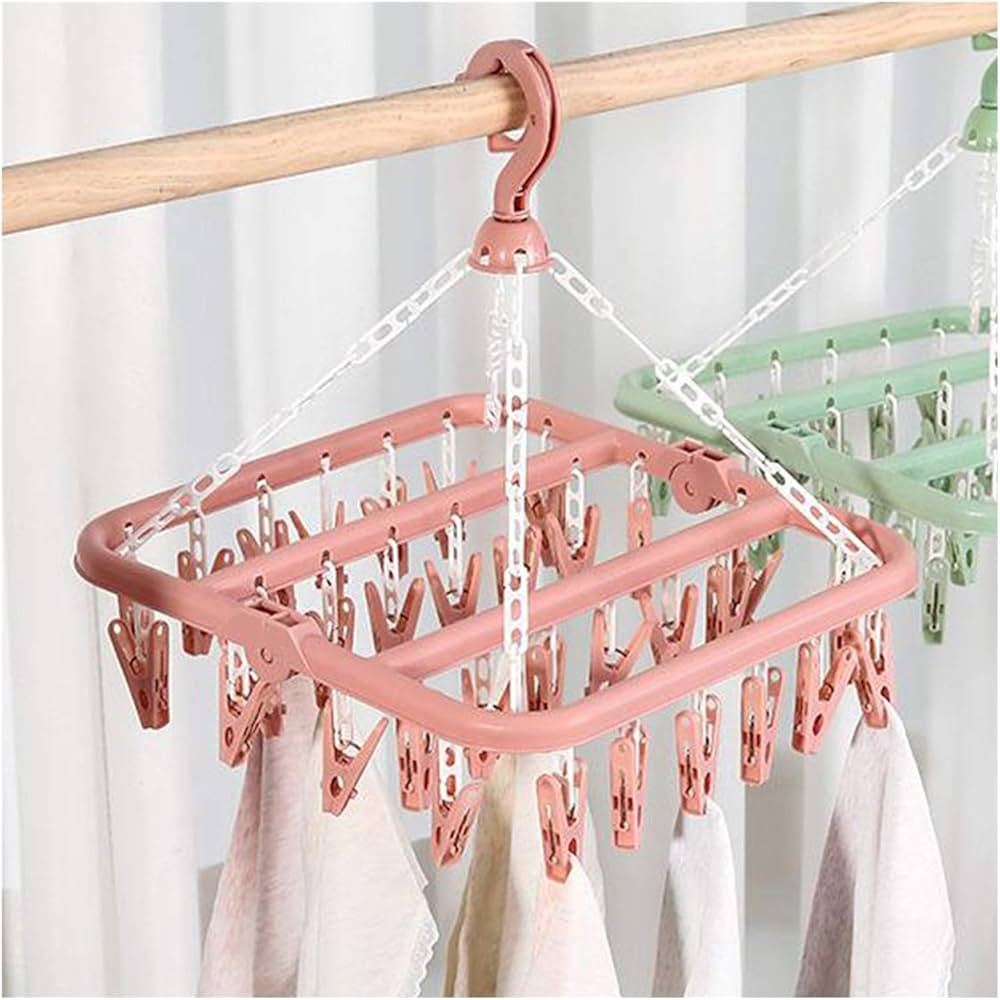 32 Clips Folding Clothes Hanger | Clothes Dryer Rack