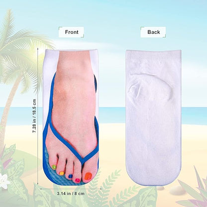 Buy 1 Get 1 Free 3D Printed Funny Flip Flop Socks | Cotton Socks for Summer