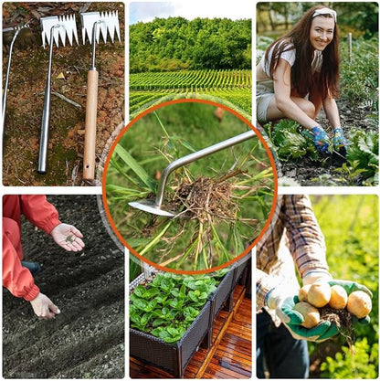 Garden Manganese Steel Weeders: Effortlessly Tackle Grass Rooting and Loosen Soil