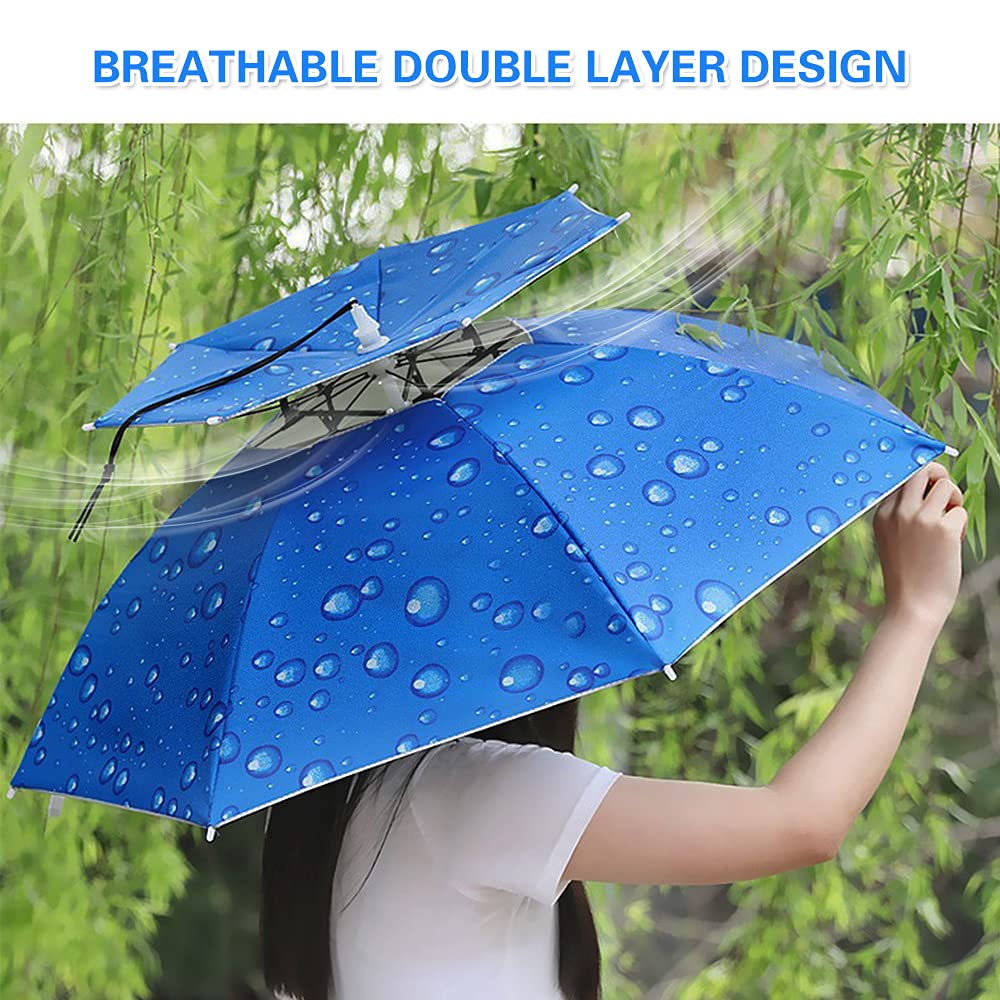 Double Layer Umbrella Hat - Protection from Sun and Rain