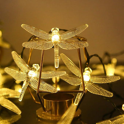 Dragonfly Solar String Lights | Indoor & Outdoor Waterproof Fairy Lights