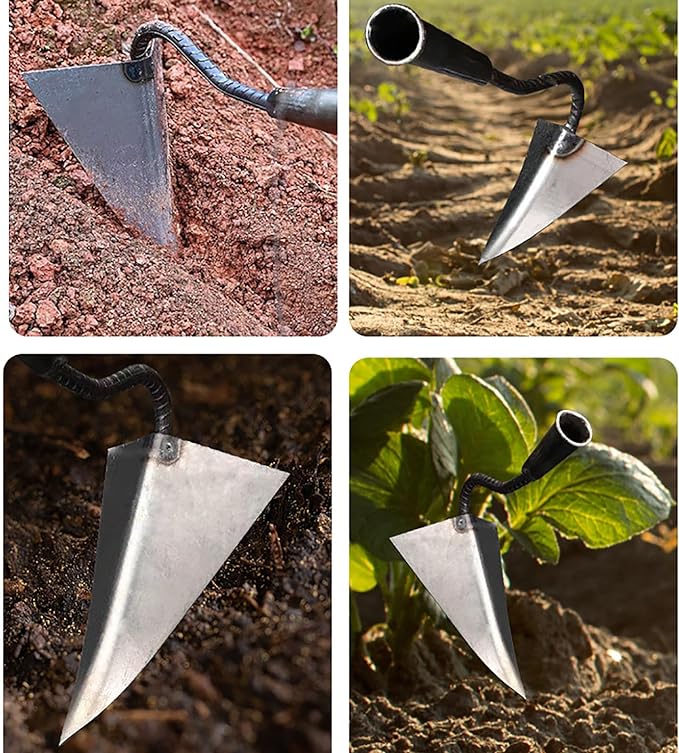 Agriculture Triangular Hoe with Sharp Manganese Steel Blade