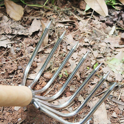 Stainless Steel Five Tooth Claw Rake | Gardening Rake