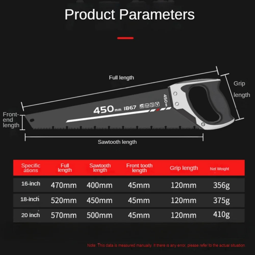 Universal 16/18/20 Inch Steel Woodcutting Handsaw