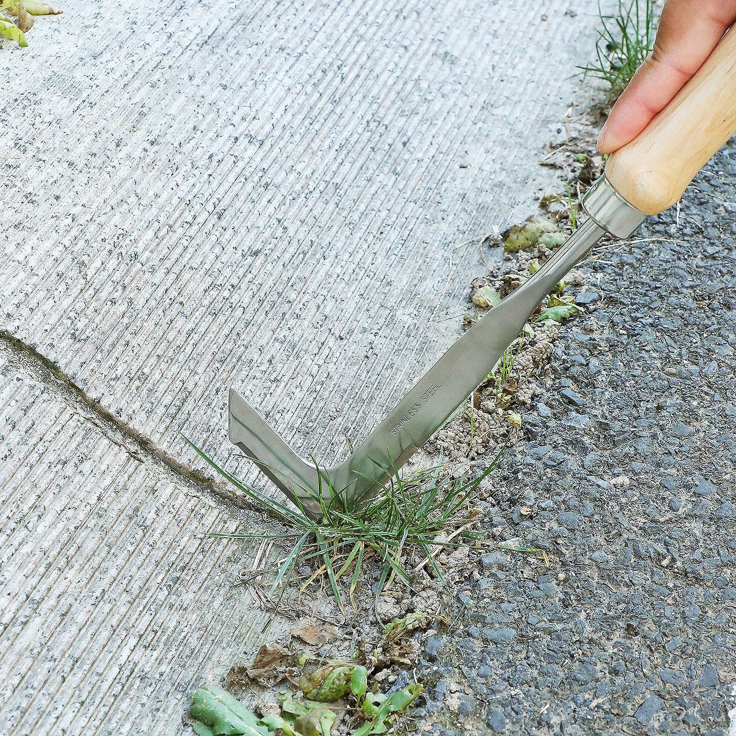 L Shaped 2 in 1 Crack Weeder and Vegetable Sickle