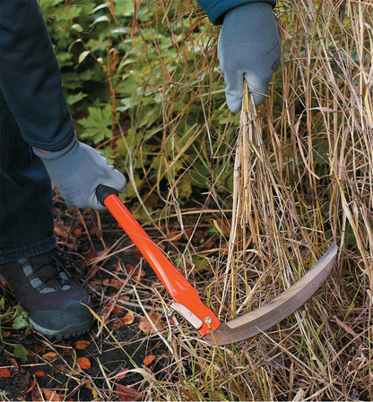 Strong Carbon Steel Long Handle Folding Sickle