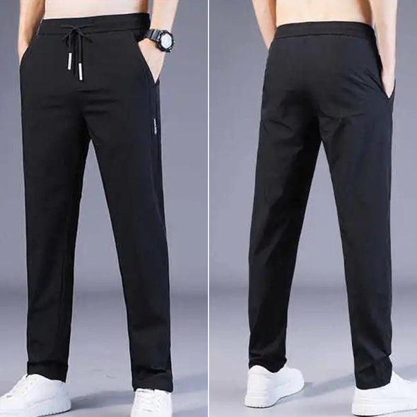 GSKN 23583 Dark Grey -GERON Men Smart Casual Slim Fit Skinny Pants Slack  Stretchable Business Formal Office College University Pants – Top Fashion  Malaysia