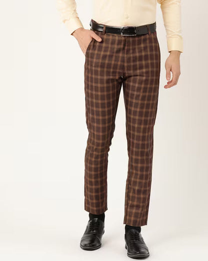 Checkered Casual Pants for Men hookupcart