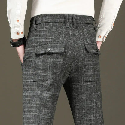 Checkered Casual Pants for Men hookupcart