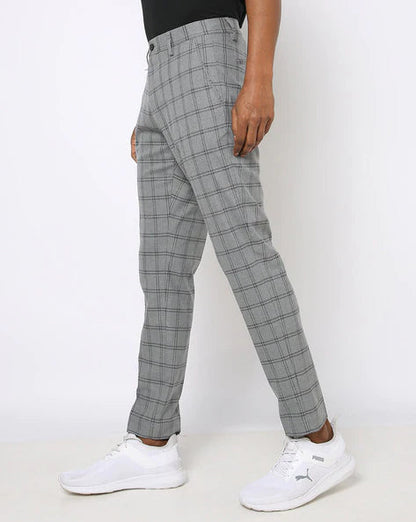 Checkered Casual Pants for Men hookupcart