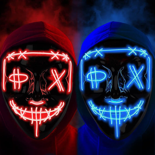 Cool LED light Hacker's Mask for Adult and Kids hookupcart