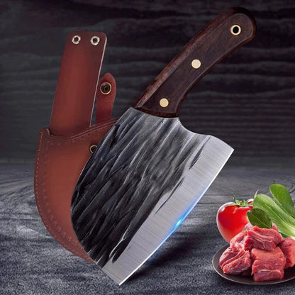 Forging Round Head Kitchen Knife with Premium Cover hookupcart