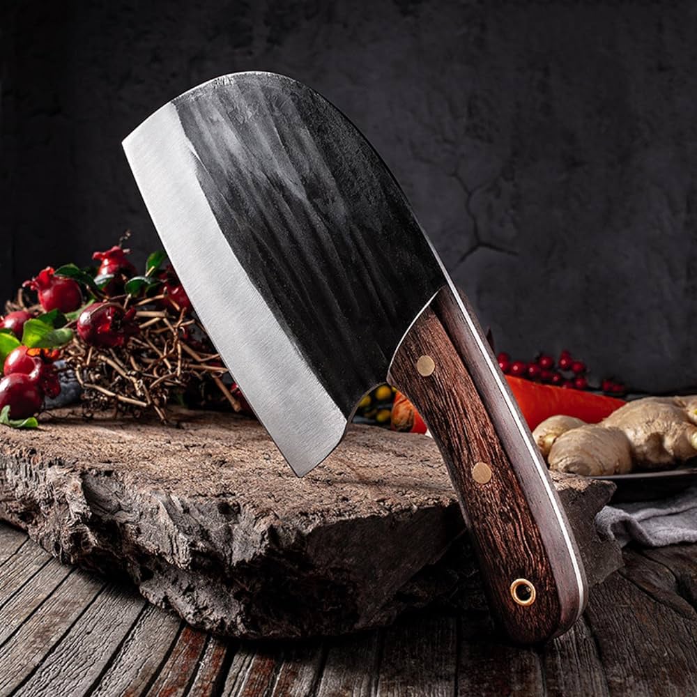 Forging Round Head Kitchen Knife with Premium Cover hookupcart