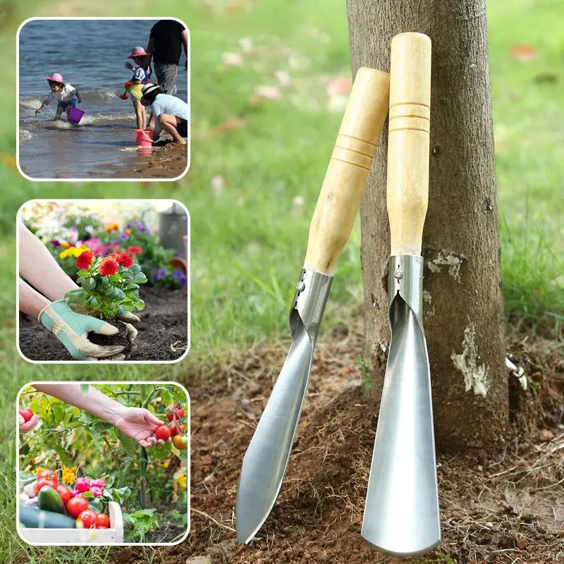 Set of 2 Gardening Hand Tools For Digging Transplanting, Planting, Weeding Remover Tool