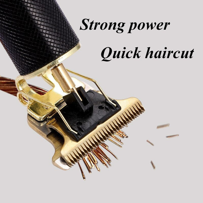 Golden Metal T Blade Trimmer Rechargeable, Waterproof Zero gap Professional level. hookupcart