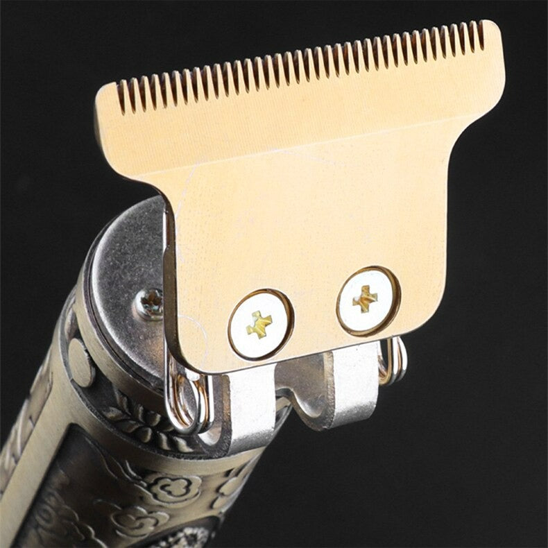 Golden Metal T Blade Trimmer Rechargeable, Waterproof Zero gap Professional level. hookupcart