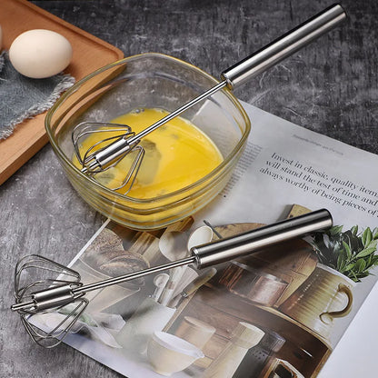 Stainless Steel Semi-Automatic Egg Beater