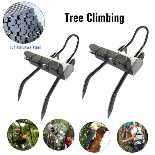 Pair of Stainless steel Tree-pole climbing Spike shoes hookupcart