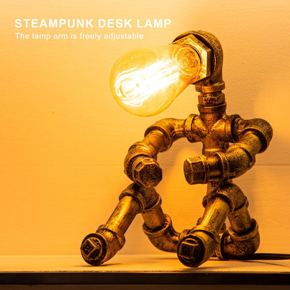 Punk Metal made Robot lamp hookupcart