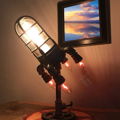 Retro  Rocket Table Lamp hookupcart