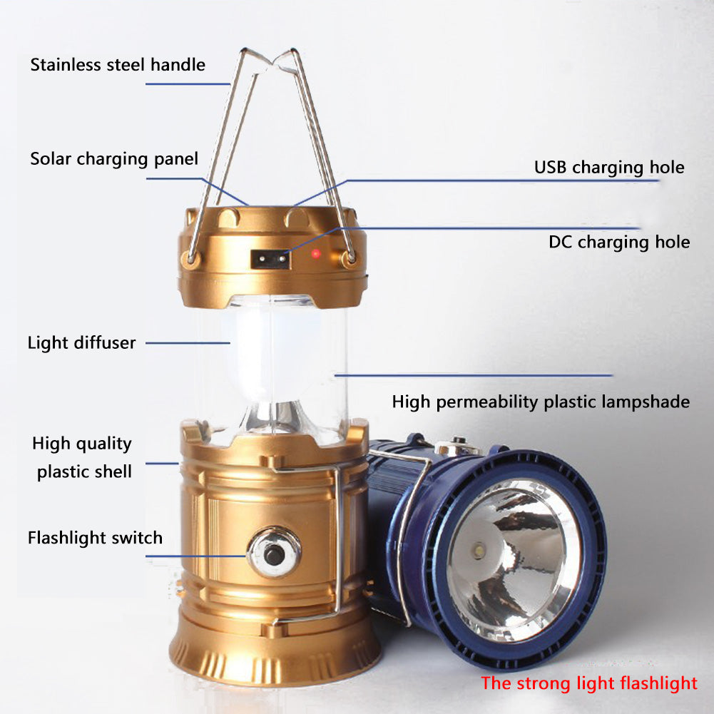 Solar Rechargeable Lantern Outdoor Camping Lamp