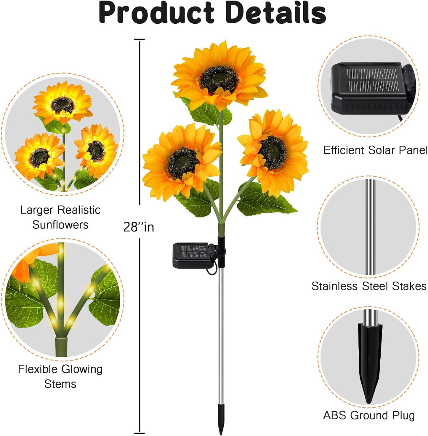 Sunflower Solar Lights hookupcart