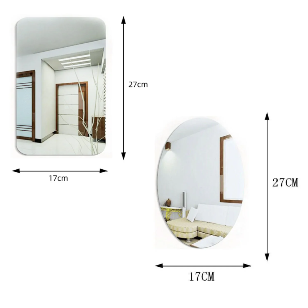 Mirror Wall Sticker | Self Adhesive Mirror | Flexible Mirror Sheets