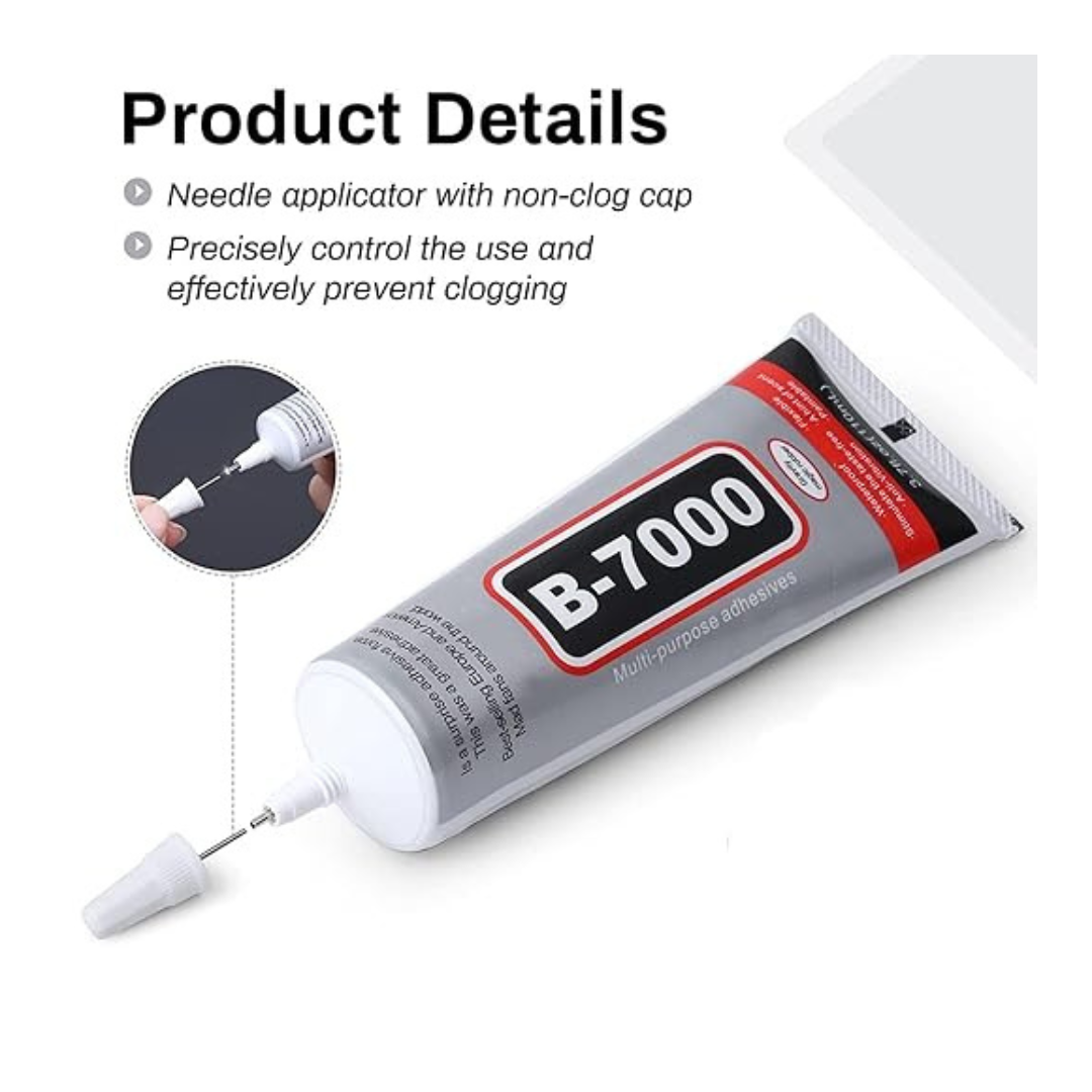 B-7000 Universal Glue | Glue for Mobile Phone, Artificial Crystal Crafts, Clothes, Shoes, Screen Repair, Metal, Stone, Glass